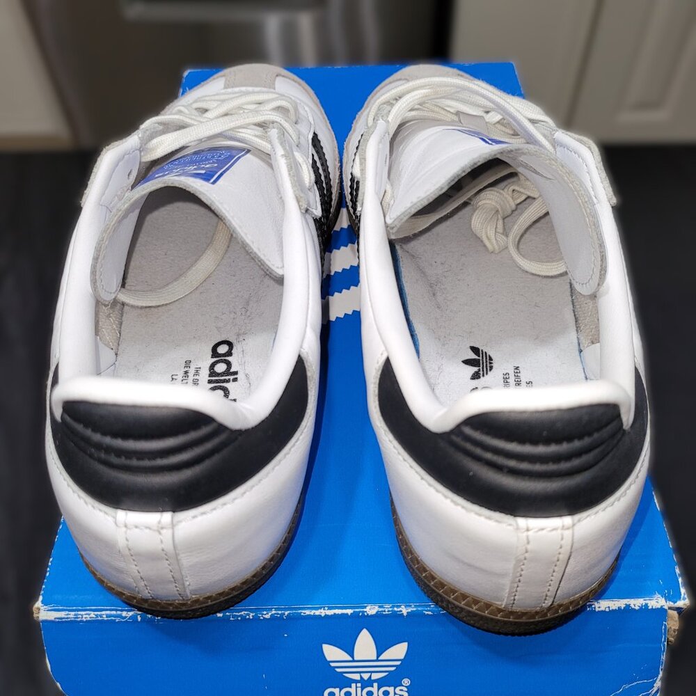 Adidas Samba Men’s Size 7 Originals OG Shoes White & Black Brown Gum B75806 - Picture 8 of 16